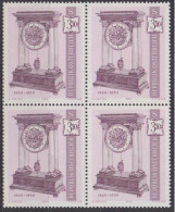 1970 , Mi 1346 ** (6) -  4er Block Postfrisch - Alte Uhren - Uhr Von 1820-1850 - Unused Stamps