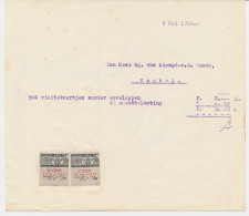 Omzetbelasting 2 / 10 CENT - Veghel 1934 - Steuermarken