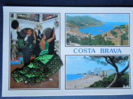 Carte Postale Brodée    Costa Brava    Espagne     CP240158 - Brodées