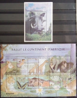 Democratic Republic Of Congo 2000, Flora And Fauna Of The African Continent, Two MNH S/S - Nuevos