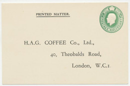 Postal Stationery GB / UK - Privately Printed Coffee - Caffein Free H.A.G. Coffee - Autres & Non Classés