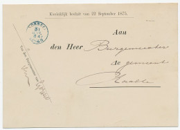 Kleinrondstempel Gorssel 1884 ( Blauw )  - Non Classés