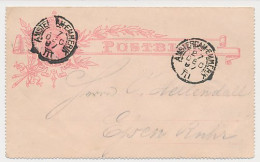 Trein Kleinrondstempel Amsterdam - Emmerik III 1897 - Covers & Documents