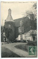 Indre Et Loire CPA Voyagé 1908 * 37 LOCHÉ (sur Indrois ) Château Nord Ouest ( Cour Animée Volailles ) ND Phot - Autres & Non Classés