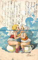 R131651 Old Postcard. Two Kids On The Potty. 1906 - Monde