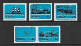 TONGA 1981 BATEAUX  YVERT N°492/496 NEUF MNH** - Ships