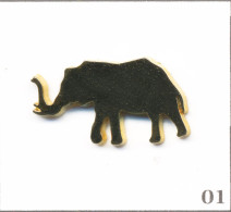 Pin's Animal - Mammifère / Éléphant. Estampillé FB. Métal Doré. T1022-01 - Dieren