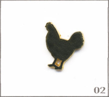 Pin's Animal - Oiseau / Gallinacé - Poule. Estampillé FB. Métal Doré. T1022-02 - Dieren