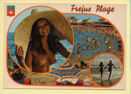 83. FREJUS-PLAGE – 3 Vues / Blason (animée) (voir Scan Recto/verso) - Frejus