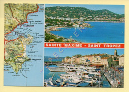 83. SAINTE-MAXIME / SAINT-TROPEZ – Carte Géographique – 2 Vues (animée) (voir Scan Recto/verso) - Sainte-Maxime