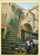 83. SAINT-TROPEZ – La Place Aux Herbes / Le Marché Aux Poissons (animée) Carte Toilée (voir Scan Recto/verso) - Saint-Tropez