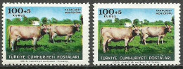 Turkey; 1964 Farm Animals ERROR "Shifted Print" - Unused Stamps