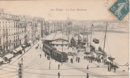 DIEPPE LA GARE MARITIME TRAIN LOCOMOTIVE 1912 TBE - Dieppe