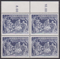 1970 , Mi 1349 ** (2) -  4er Block Postfrisch - Weihnachten - Ongebruikt