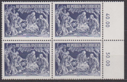 1970 , Mi 1349 ** (5) -  4er Block Postfrisch - Weihnachten - Ungebraucht