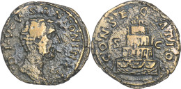 ROME - Sesterce - ANTONIN LE PIEUX - CONSECRATIO - Bucher - 161 AD - RARE - RIC.1268 - 20-058 - The Anthonines (96 AD To 192 AD)