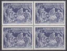 1970 , Mi 1349 ** (7) -  4er Block Postfrisch - Weihnachten - Ungebraucht