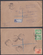 Aden 1952 Used Registered Airmail Cover To England, Sail Boat, Mountain, Overprint Stamps, - Aden (1854-1963)