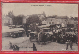 Carte Postale 27. Breteuil  Le Marché  Très Beau Plan - Breteuil