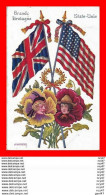 CPA MILITARIA. Guerre 1914-18. Entente Grande-Bretagne - Etats-Unis, Drapeaux. Illustrateur Juan RUIZ...CO1967 - Heimat
