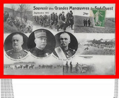 CPA MILITARIA. Guerre 1914-18.  Souvenir Des Grandes Manoeuvres Du Sud-Ouest, Général Chomer, Joffre, Pau...S855 - Guerre 1914-18