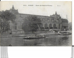 CPA (75) PARIS.  Gare Du Quai D'Oreay, Bateau De Tourisme, Pub PICON,. ..I 678 - Metro, Estaciones