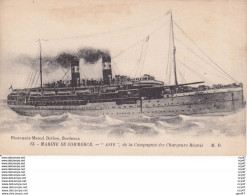 CPA BATEAUX  Paquebot Mixte   "ASIE"  De La Cie Des Chargeurs Réunis. ...D159 - Steamers