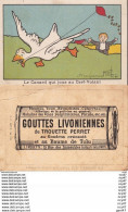 CHROMOS. Gouttes Livoniennes. Trouette PERRET.  Le Canard Qui Joue Au Cerf-volant.  Illustrateur Benjamin RABIER. ..C361 - Other & Unclassified