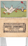 CHROMOS. Gouttes Livoniennes. Trouette PERRET.  Le Canard Qui Joue Au Cerf-volant.  Illustrateur Benjamin RABIER. ..C361 - Autres & Non Classés