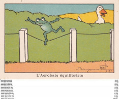IMAGES ILLUSTREES.grenouille Oie  L'acrobate équilibriste.  Illustrateur Benjamin RABIER. ..C349 - Otros & Sin Clasificación