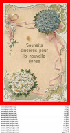 CPA  NOUVEL AN. Souhaits Sincères Pour La Nouvelle  Année. Bouquet De Myosotis Et Marguerites, Gaufré...CO1232 - Neujahr