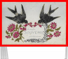 CPA FANTAISIES.  Souvenir, Hirondelles Et Fleurs...CO1242 - Other & Unclassified