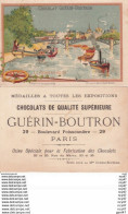 CHROMOS. Chocolat. GUERIN-BOUTRON.  Le Remorqueur. Tirant Des Péniches ..D232 - Guerin Boutron