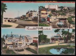 33 - ARCACHON --- Souvenir --- Multivues--Casino -passage Souterrain- Promenade Plage - Casino Mauresque-cpm Gf - Arcachon