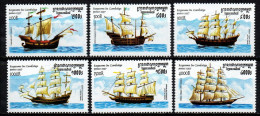 Kambodscha Cambodge 1997  - Mi.Nr. 1741 - 1746 - Postfrisch MNH - Segelschiffe Sailing Ships - Ships