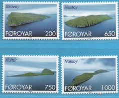 Faeroër 2000 Islands 4 Values MNH Faroe Islands Skuvoy, Hestoy, Koltur, Nolsoy - Iles