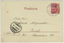 Deutsches Reich 1901, Ansichtskarte Braunschweig - Zürich (Schweiz), Germania, Altes Rathaus - Brieven En Documenten