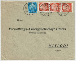 Deutsches Reich 1933, Brief 2. Gewichtsstufe Gera - Mitlödi (Schweiz), Hindenburg - Covers & Documents