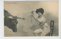 FEMMES - FRAU - LADY - CORRIDA - TAUROMACHIE - Jolie Carte Femme Et Taureau "La Femme Toréador " - Edit. BERGERET - St. Catherine