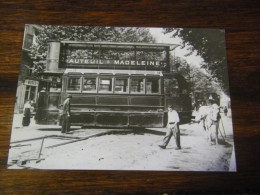 Photographie - Paris (75) - Tramway (Auteuil - Madeleine) Boulevard Haussmann - 1940 - SUP (HX 17) - Public Transport (surface)