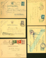 Roumanie 1942 - Lot De 5 Entiers Postaux Sur Cartes Postales Avec Censures......... (EB) AR-02930 - Usado