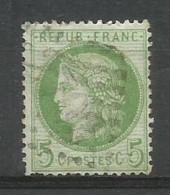 SOLDES - 1872 – N°53 Oblitéré - 5 C.- Vert-jaune - CERES DENTELE - Voir Image - 1871-1875 Cérès