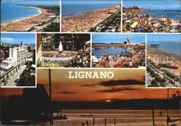 72429257 Lignano Strand Hafen Stadtansicht Abendstimmung Lignano Pineta - Altri & Non Classificati