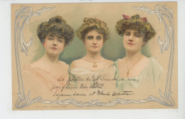 FEMMES - FRAU - LADY - ARTISTES - BEAUTÉ - Jolie Carte Fantaisie Portrait Des Soeurs MANTE , PUB Pour La POUDRE SIMON - Sint Catharina