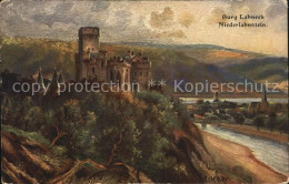 72429011 Niederlahnstein Burg Lahneck Kuenstlerkarte Niederlahnstein - Lahnstein