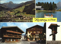 72428879 Kirchberg Tirol Mit Rettenstein Badesee Strassenmotiv Hotel Daxer Dorfb - Autres & Non Classés