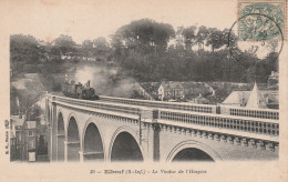 ELBEUF LE VIADUC DE L'HOSPICE TRAIN LOCOMOTIVE 1907 TBE - Elbeuf