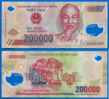 Vietnam 200000 Dong 2022 Prefixe YL Que Prix + Port 200 000 Asie Asia Billet Polymere - Vietnam