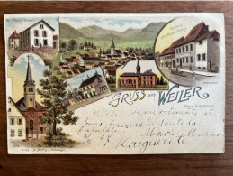 WEILER - VILLE Précurseur - Gruss Aus - Gasthaus Zur Stadt Nancy - A Circulé Le 4/10/1897 - Autres & Non Classés