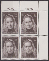 1971 , Mi 1353 ** (2) -  4er Block Postfrisch - 100. Geburtstag Von Enrica Handel - Mazzetti - Covers & Documents